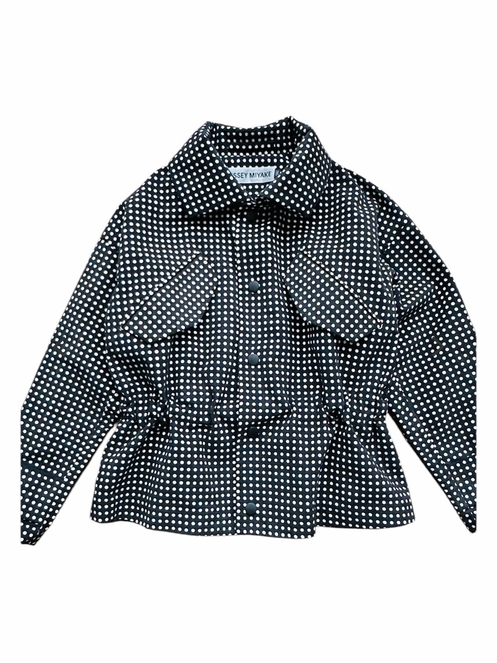 Issey Miyake Black Perforated Generic Polka Dots textured Designer - Picture 6 of 16